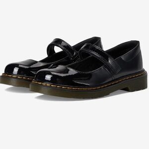 Kids Dr. Martens Maccy Mary Jane black patent leather shoes. Size US 12
